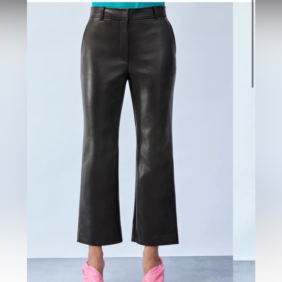 Aritzia Babaton Command Sold Out Aritzia Vegan Black Leather Pants Sz 4 - Picture 7 of 17
